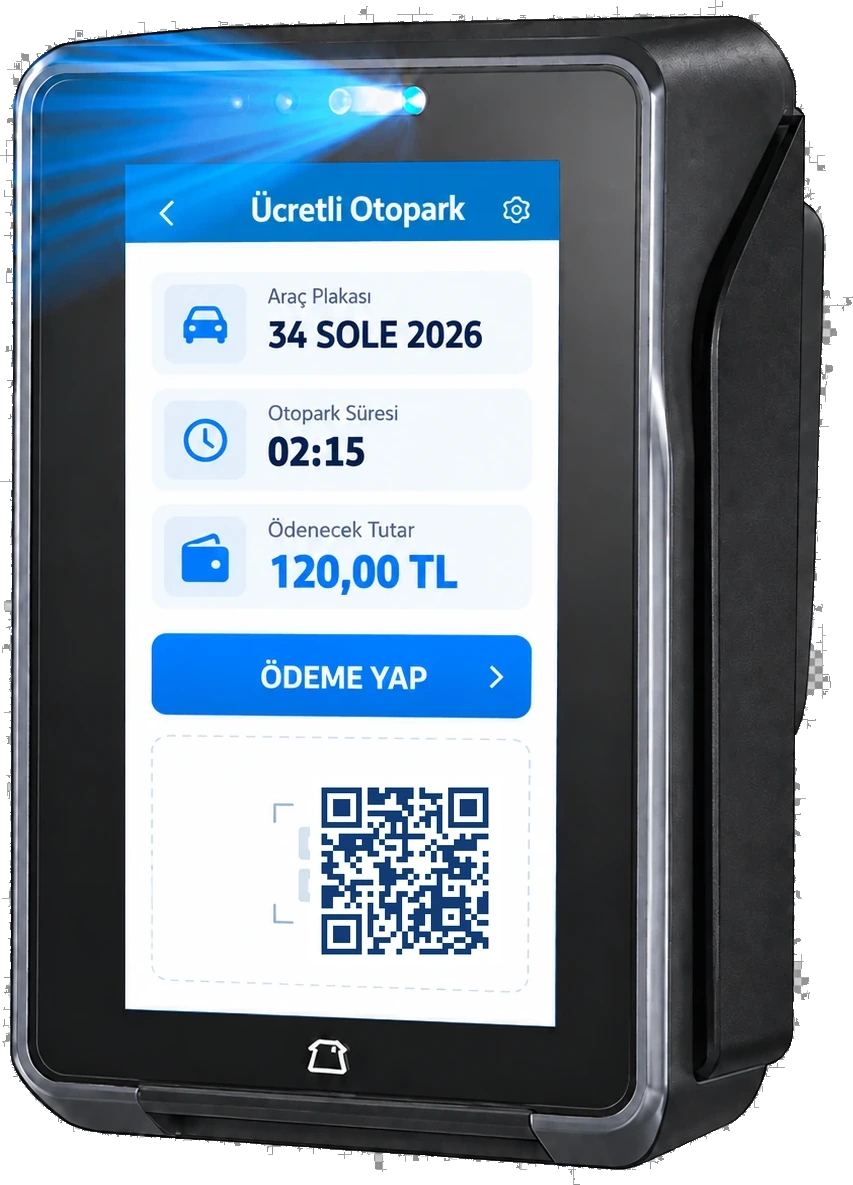 Parking exit payment terminal - contactless card payment